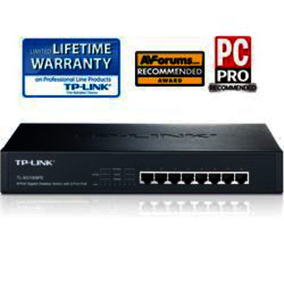 TP LINK 8-Port Gigabit PoE Switch with 4-Port PoE TP LINK 8-Port Gigabit PoE Switch with 4-Port PoE
